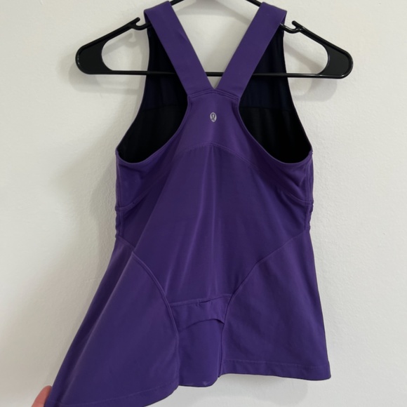 Lululemon Purple Workout Tank Top W/ Built in Bra - Picture 6 of 7